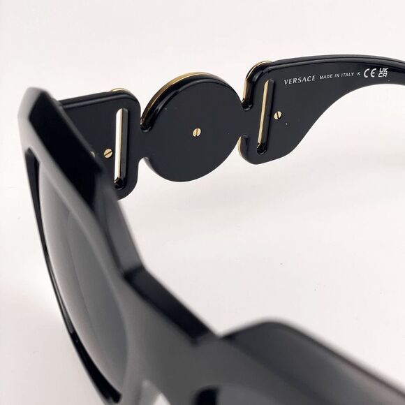NEW Versace VE4424U GB1/87 MAXI MEDUSA BIGGIE Black Irregular Oversize Sunglasse - Picture 12 of 12